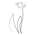 minimalist lioness line art logo vector image vector image