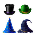 halloween headdress - top hat bowler cap vector image