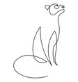 minimalist lioness line art logo vector image vector image
