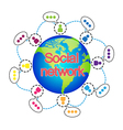 social networking conceptual vector image