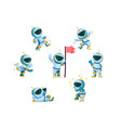 astronaut character set vector image