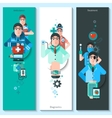 banners set of doctor characters vector image