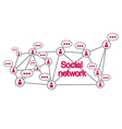 social networking conceptual vector image