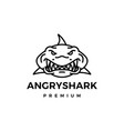 angry shark logo icon vector image