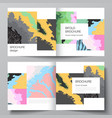 layout two covers templates for square vector image
