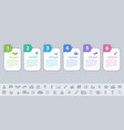 business infographic design template - 6 steps vector image vector image