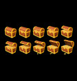 cartoon treasure chest box animation pirate loot vector image vector image