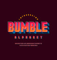 retro font vector image vector image