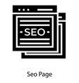 seo web page vector image