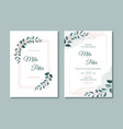 wedding invitation template vector image