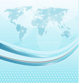 business card with world map vector image vector image