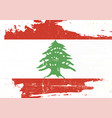 lebanon scratched flag vector image vector image