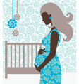 silhouette of pregnant woman vector image vector image