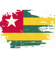 togo scratched flag vector image vector image