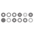 vintage sunburst collection bursting sun rays vector image