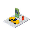 charging station web banner template isometric vector image