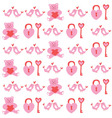 happy valentines day seamless pattern background vector image