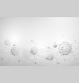 abstract molecule and atom structure white vector image