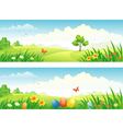 easter and spring banners vector image