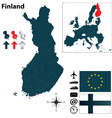 finland and european union map vector image vector image