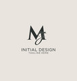 Mj initial wedding monogram logo Royalty Free Vector Image