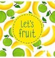 seamless pattern of bananas and apples vector image vector image