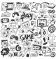 computer games doodles vector image vector image