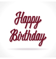 happy birthday hand lettering vector image