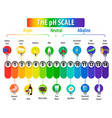 a ph scale on white background vector image