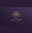 clover leaf logo concept with minimal and modern vector image