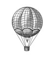 vintage hot air balloon retro flying vector image vector image