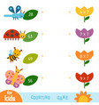 educational a mathematical game worksheet vector image