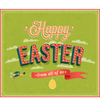 happy easter typographic design vector image