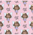 seamless pattern with lettering fairy vector image