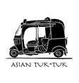 tuktuk motorbike asian taxi sketch for your vector image vector image