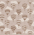 vintage air balloons travel repeat pattern vector image vector image