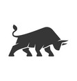 bull logo business icon on a white background vector image
