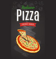 hot pizza vector image vector image