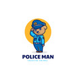 Police officer and dog cartoon Royalty Free Vector Image