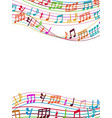 musical background with colorful music notes vector image vector image