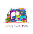tuktuk motorbike asian taxi sketch for your vector image vector image