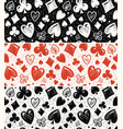 seamless background set casino poker concept vector image vector image