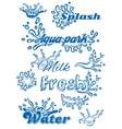 set template with elements water vector image