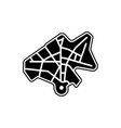 street map icon vector image vector image