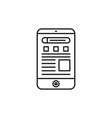 website line art contact us icon design template vector image