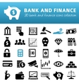 bank and finance icons vector image vector image