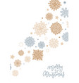 merry christmas background with gold and silver vector image vector image