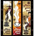 coffee girls banners vector image vector image
