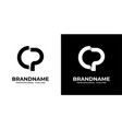 letter cp or pc monogram logo suitable for any vector image vector image