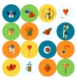 happy valentines day icons vector image